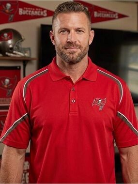 🏈NFL TEAM APPAREL REEBOK Men’s Tampa Bay Buccaneers Collared Shirt Size 2XL